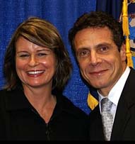 Tina Bennet with fomer New York State Governor Mario Cuomo